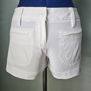 Express Stretch 5/6 White Shorts